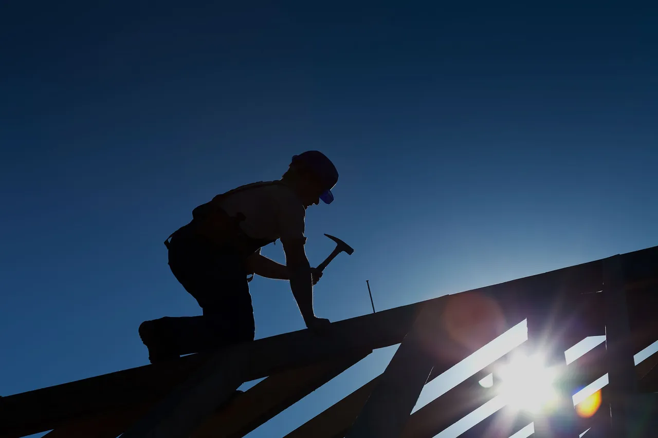 Roof framing and a roofing work area